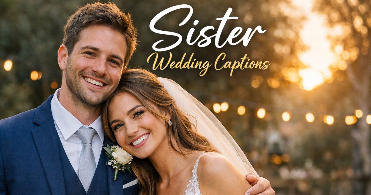 Sister Wedding Captions for instagram