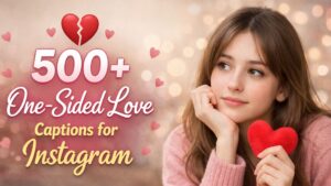 500+ one-sided love captions for Instagram. Express your feelings with emotional, sad, and relatable lines that truly connect 💔