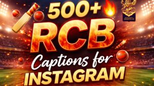 500+ RCB Captions for Instagram 🏏🔥