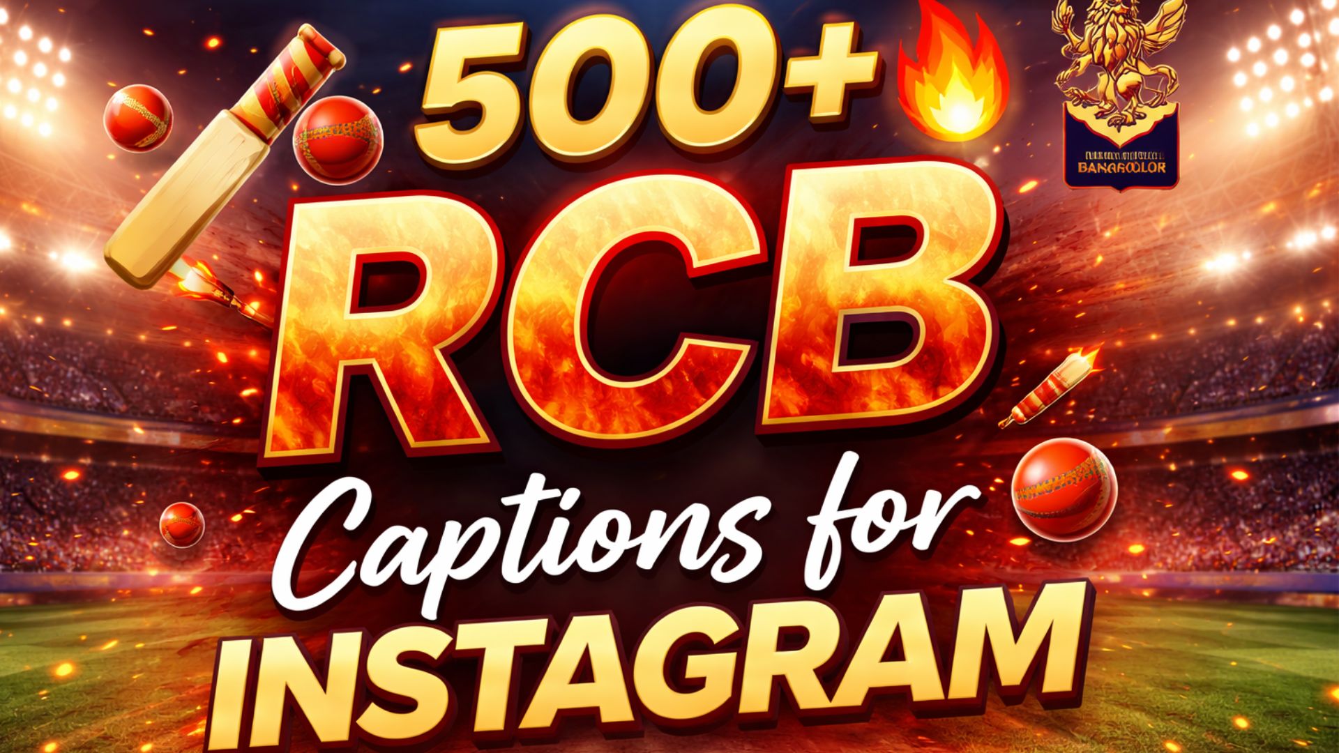 500+ RCB Captions for Instagram 🏏🔥