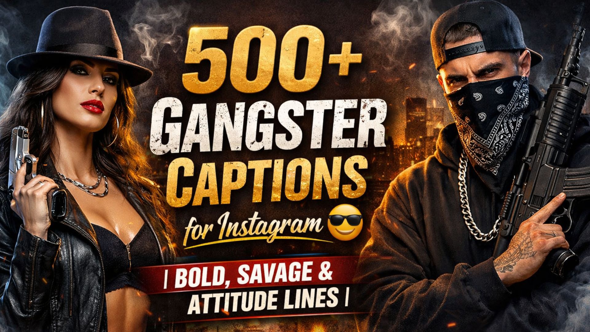 500+ Gangster Captions for Instagram 😎 | Bold, Savage & Attitude Lines