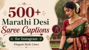 500+ Marathi Desi Saree Captions for Instagram | Elegant Style Lines