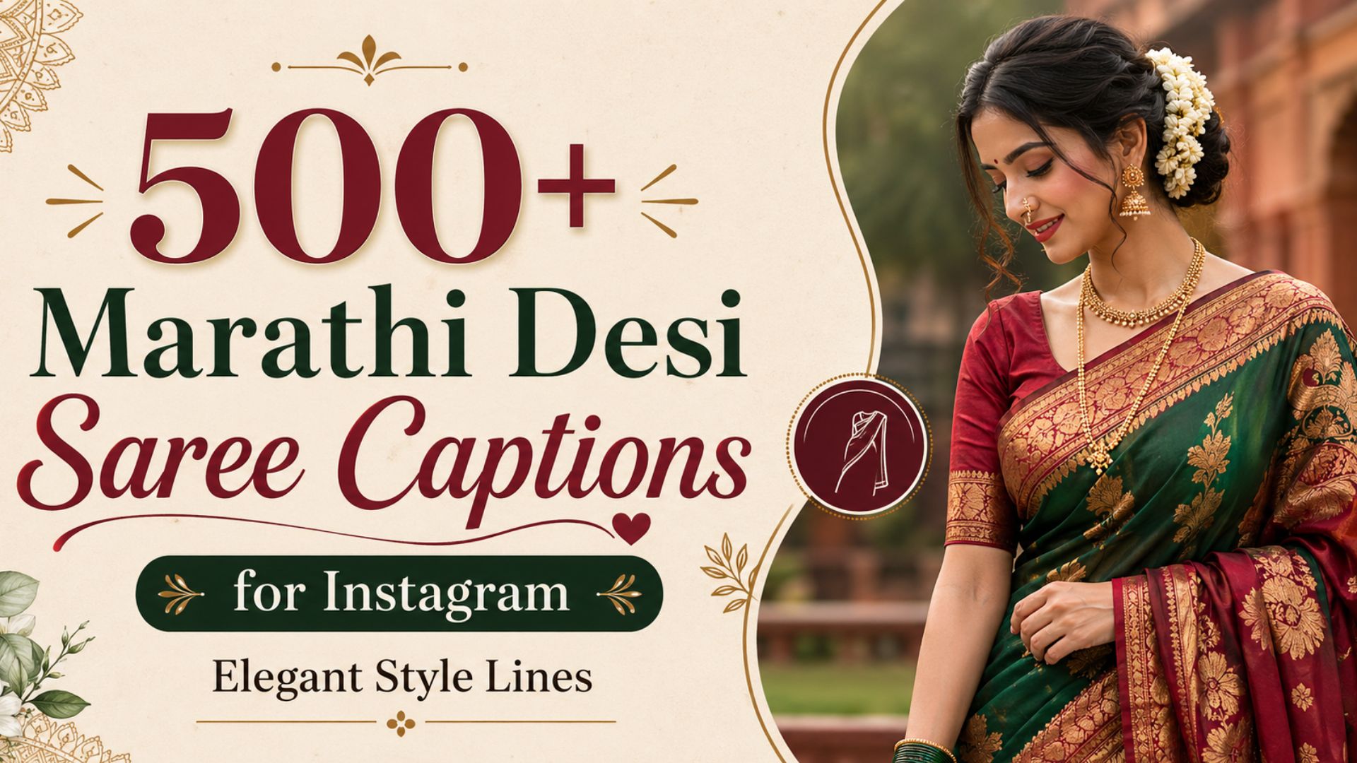 500+ Marathi Desi Saree Captions for Instagram | Elegant Style Lines