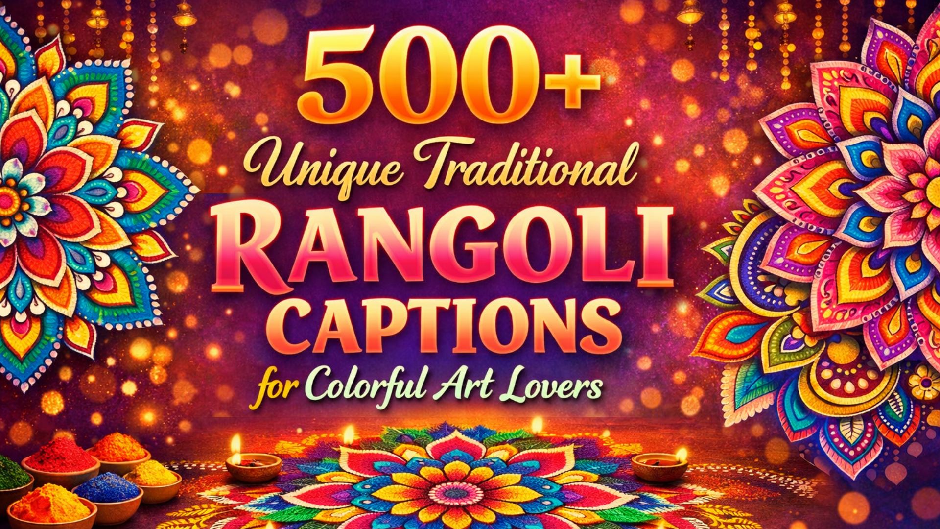 500+ Unique Traditional Rangoli Captions for Colorful Art Lovers