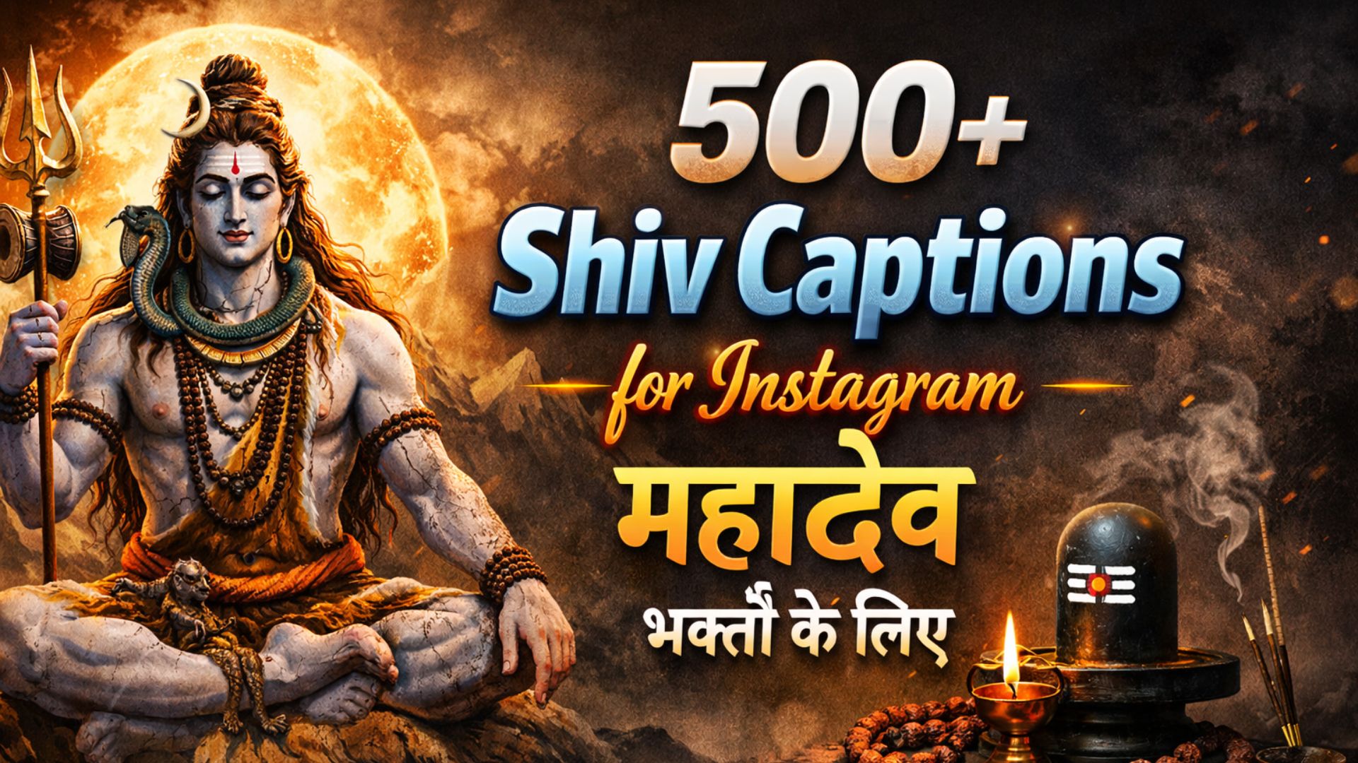 500+ Shiv Captions for Instagram Mahadev भक्तों के लिए