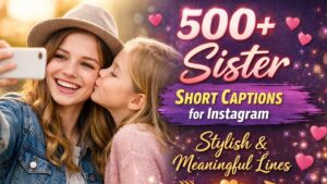 500+ Sister Short Captions for Instagram | Stylish & Meaningful Lines