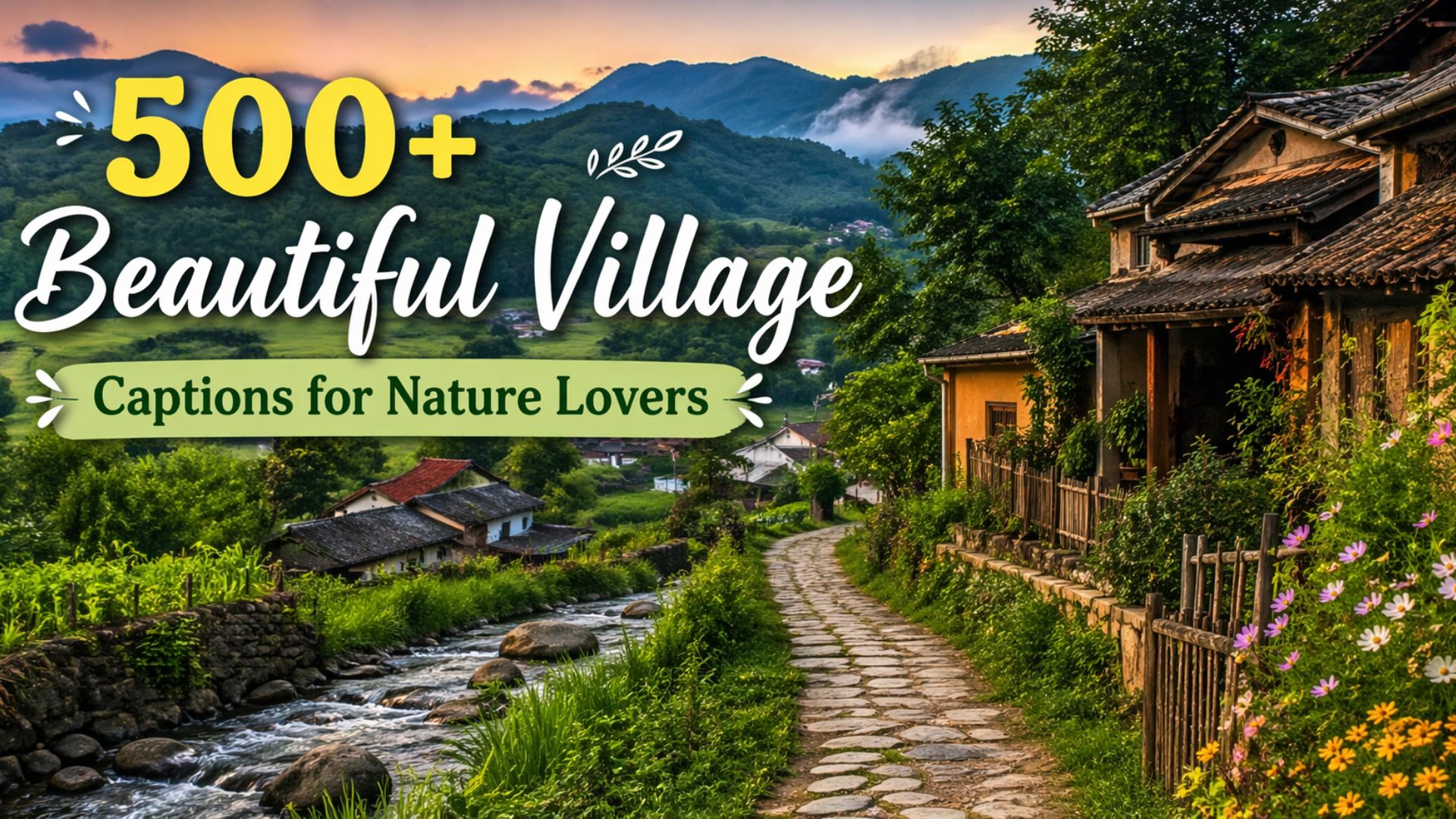 500+ Beautiful Village Captions for Nature Lovers