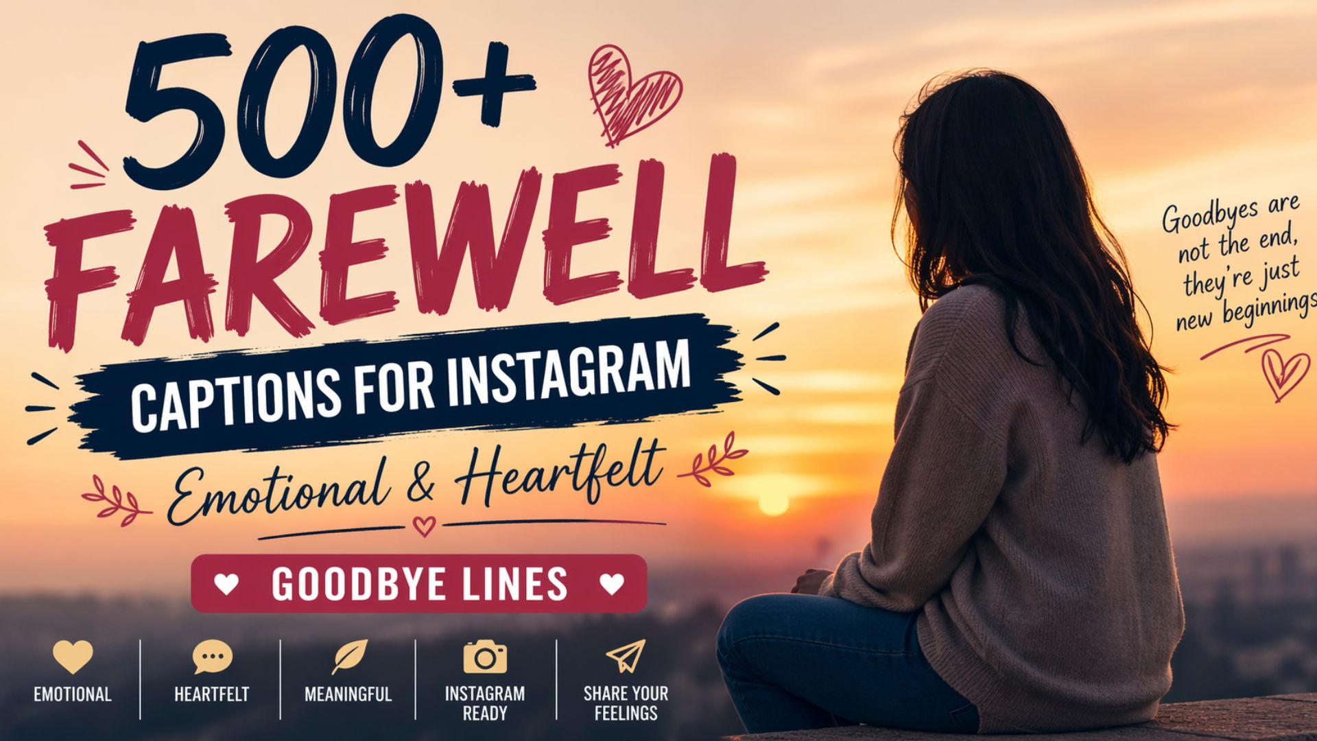 500+ Farewell Captions for Instagram Emotional & Heartfelt Goodbye Lines