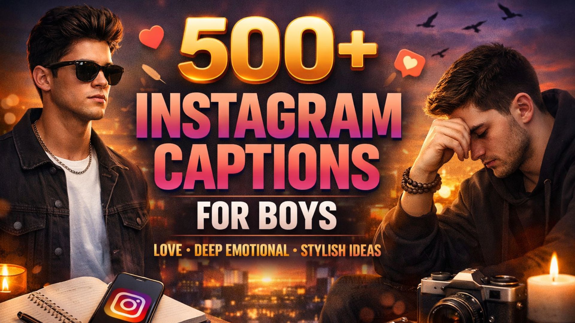 500+ Instagram Captions for Boys Love Deep Emotional and Stylish Ideas
