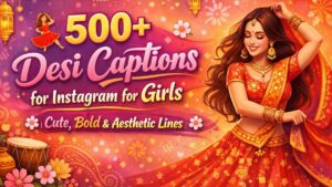 💃 500+ Desi Captions for Instagram for Girls 🌸 | Cute, Bold & Aesthetic Lines
