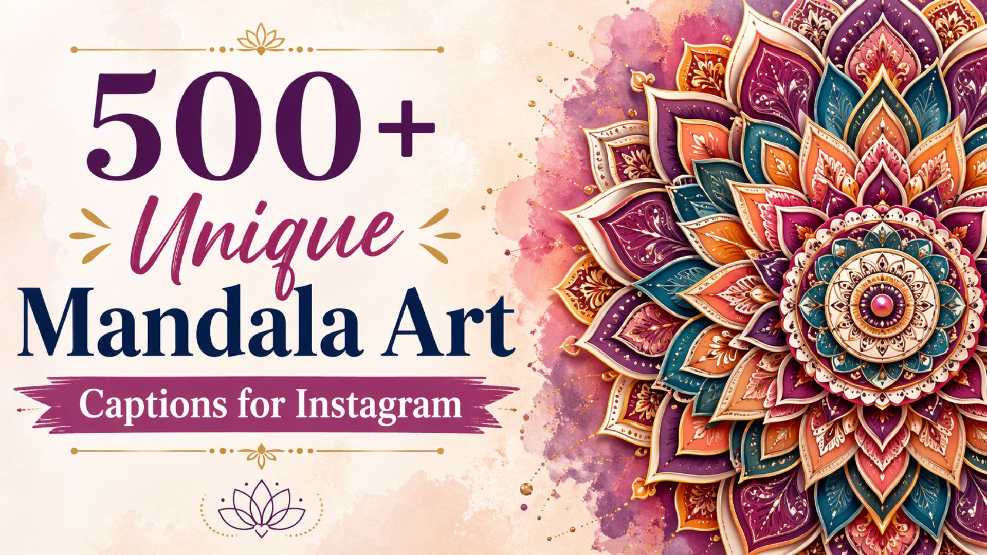 500+ Unique Mandala Art Captions for Instagram