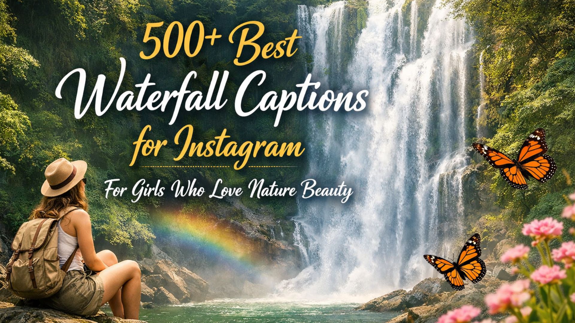 500+ Best Waterfall Captions for Instagram for Girls Who Love Nature Beauty