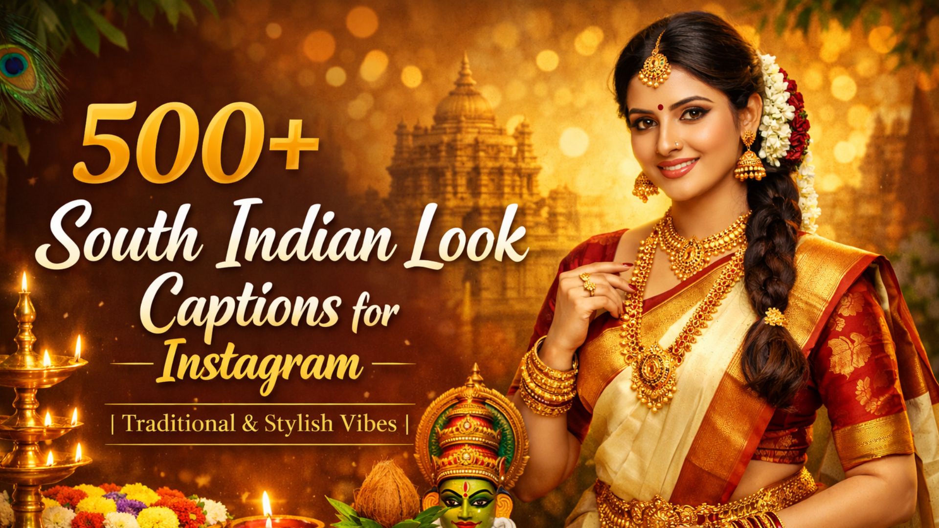 500+ South Indian Look Captions for Instagram | Traditional & Stylish Vibes