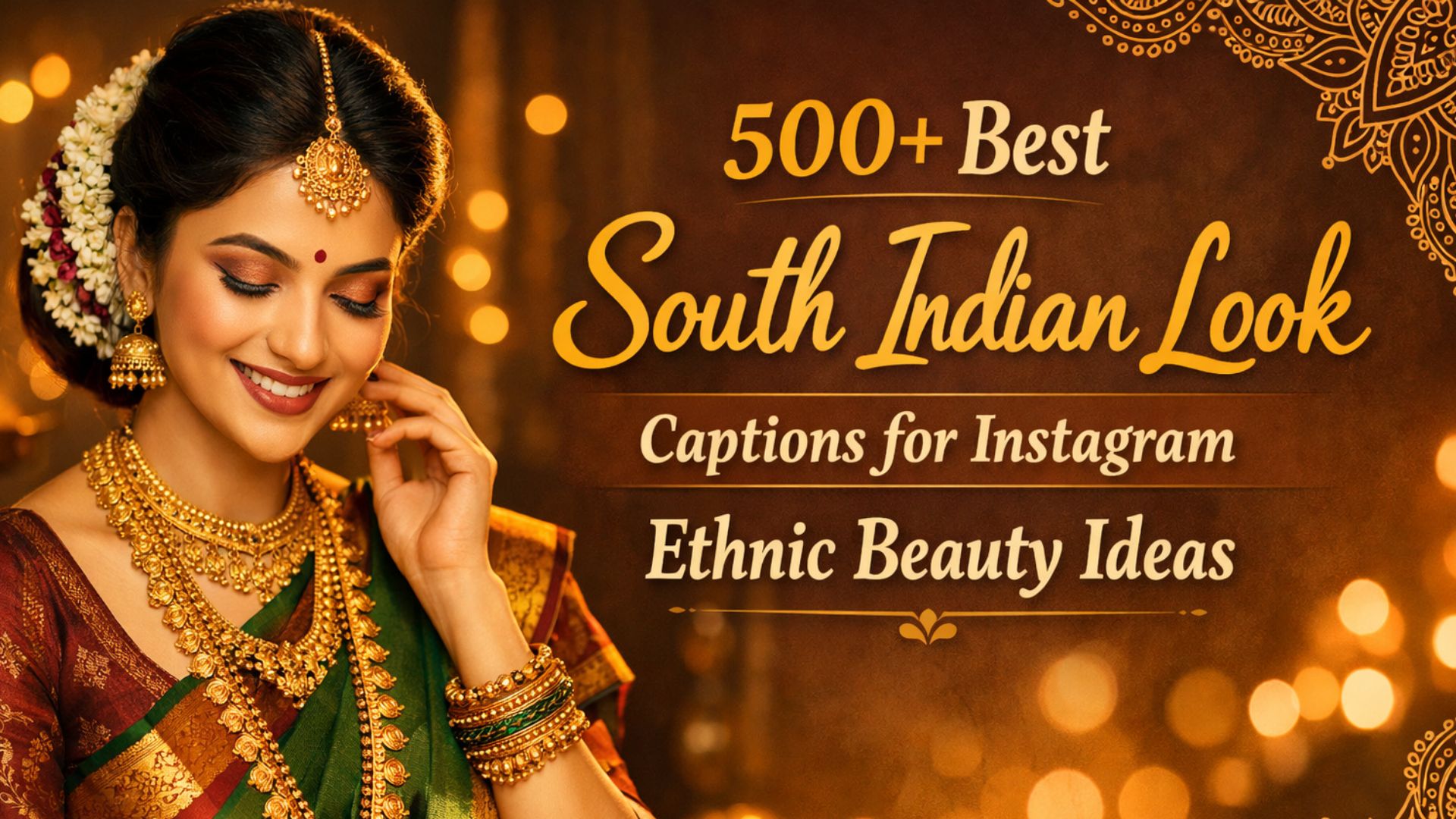 500+ Best South Indian Look Captions for Instagram Ethnic Beauty Ideas