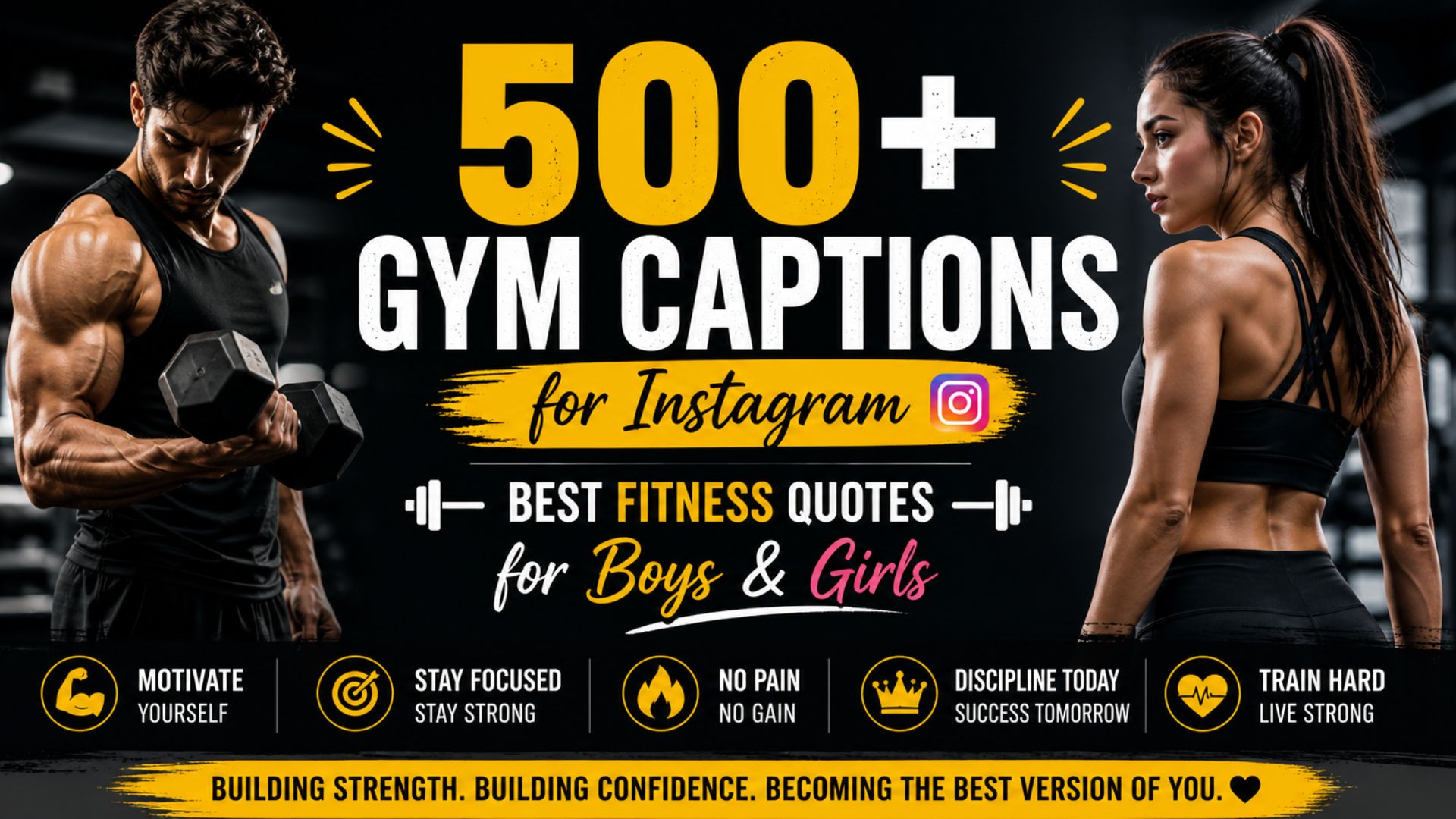 500+ Gym Captions for Instagram | Best Fitness Quotes for Boys & Girls