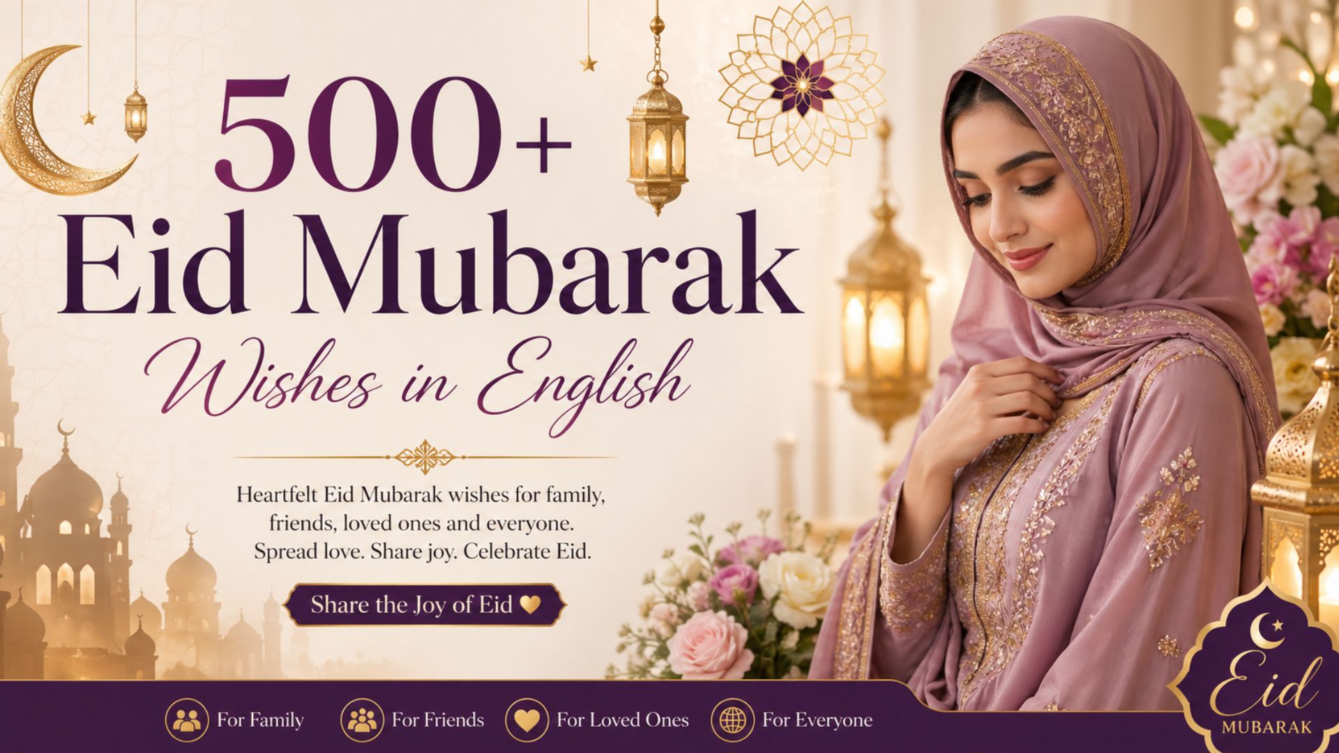 500+ Eid Mubarak Wishes in English