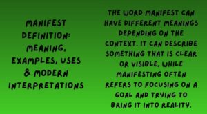 Manifest Definition: Meaning, Examples, Uses & Modern Interpretations