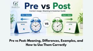 Pre vs Post: Meaning, Differences, Examples, and How to Use Them Correctly